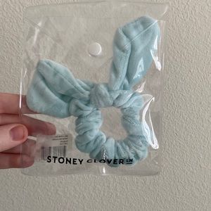 Velvet light blue SCL scrunchie